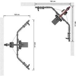 Station poulie vis à vis CORNER ATX avec colonne de poids 100 kg