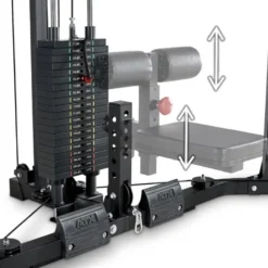 Station poulie vis à vis CORNER ATX avec colonne de poids 100 kg