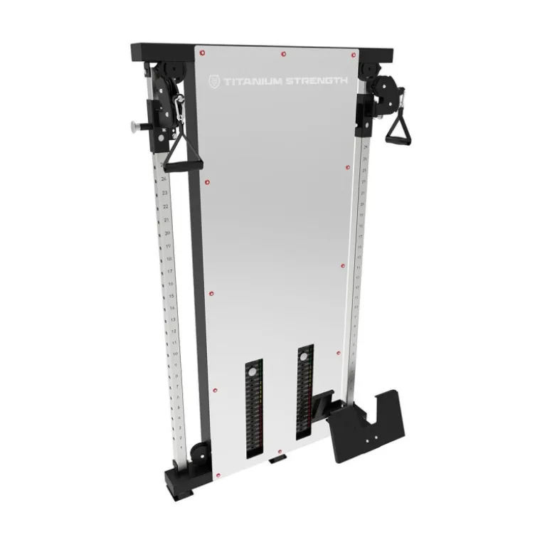 Station poulie vis à vis à fixation murale 2 x 90 kg Titanium Strength CC1 - Poulies indépendantes et réglables sur 26 hauteurs