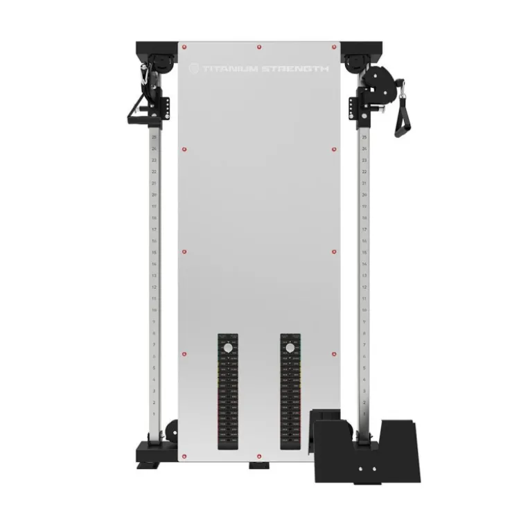 Station poulie vis à vis à fixation murale 2 x 90 kg Titanium Strength CC1 - Poulies indépendantes et réglables sur 26 hauteurs
