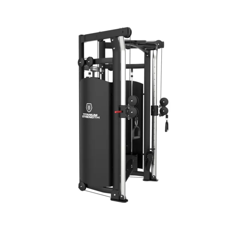 Station poulie vis à vis Professionnelle Double poulies et colonnes de poids 120 kg - Black Series Titanium Strength BS-FT29