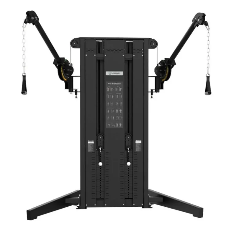Station poulie vis à vis 2 x 90 kgpour entraînement de musculation professionnels - Titanium Strength Black Séries EL-FM