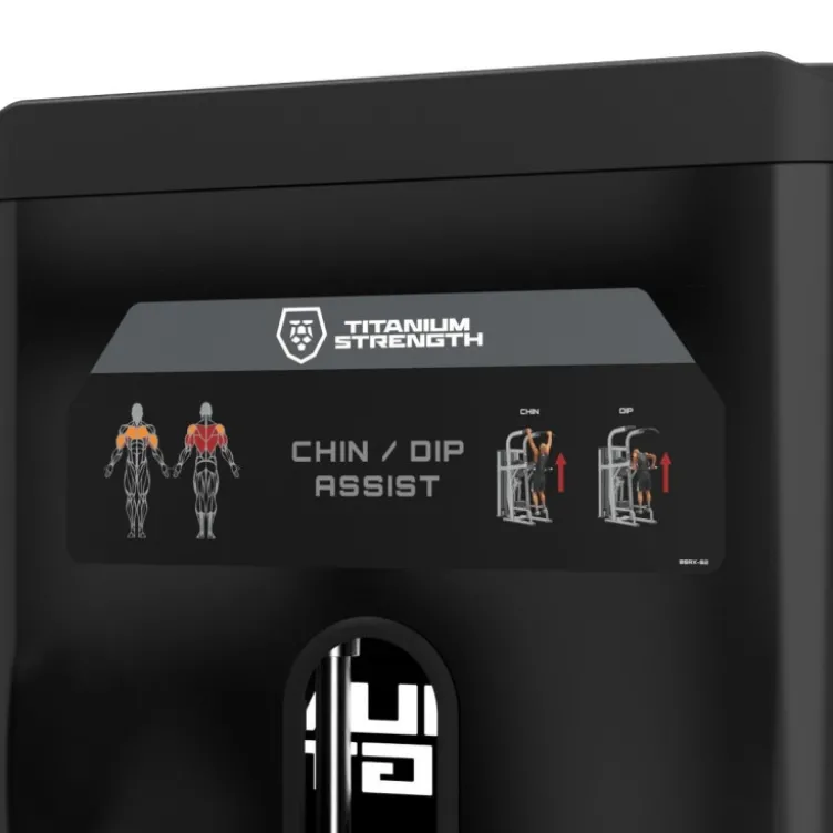Station pour les tractions et dips assistés avec colonne de poids 125 kg - Titanium Strength Black Series RX BSRX-S2