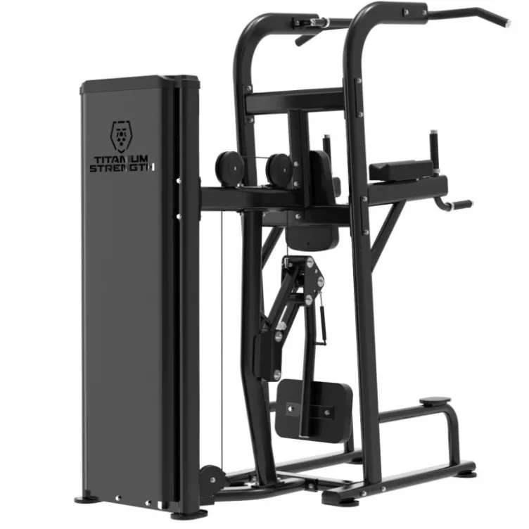 Station pour les tractions et dips assistés avec colonne de poids 125 kg - Titanium Strength Black Series RX BSRX-S2