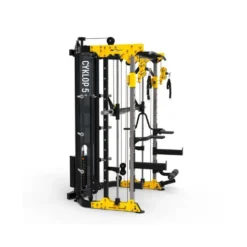 Station power rack 2 x 90 kg avec poulie vis à vis et multipress - Set d'accessoires inclus et capacité de charge 1000 kg