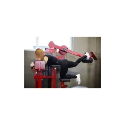 Station professionnelle à charge guidée pour renforcement complet des fessiers - Glute machine avec colonne de poids 80 kg