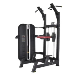 Station professionnelle à dips et tractions assistés avec colonne de poids 100 kg