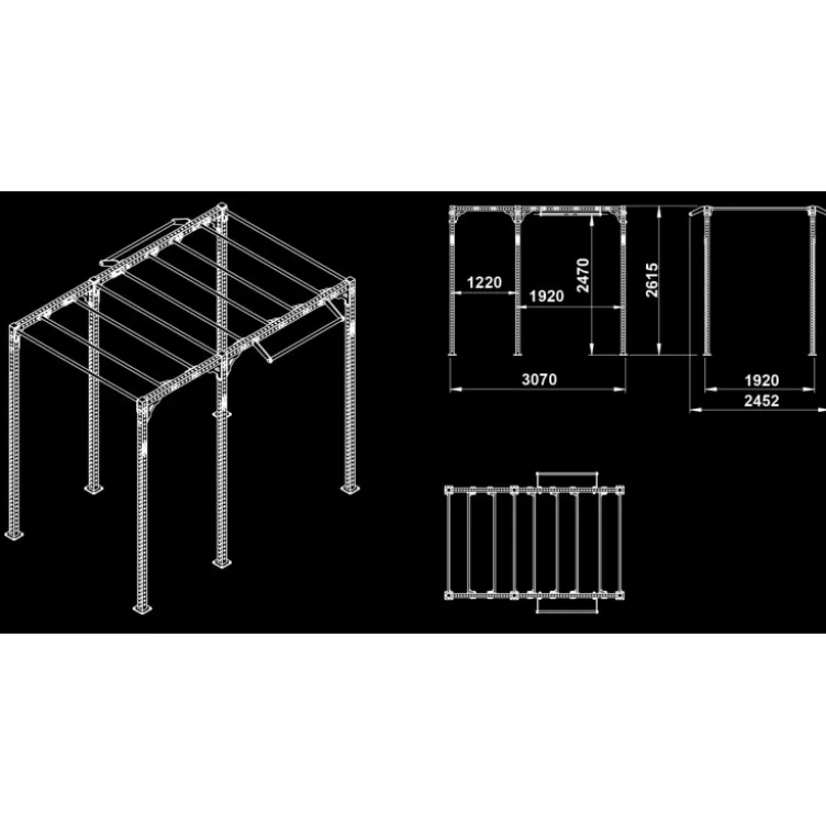 Station rigs de crosstraining professionnelle avec échelle de pompier intégrée - ATX Functional RIG 700 Ladder 2 à 5 modules
