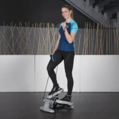 Stepper Active avec amortisseurs hydrauliques et élastiques de résistance en caoutchouc amovibles - Entraînement home-gym