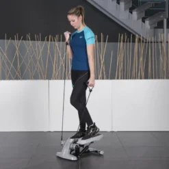 Stepper Active avec amortisseurs hydrauliques et élastiques de résistance en caoutchouc amovibles - Entraînement home-gym