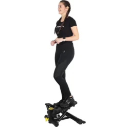 Stepper Legro compact avec bandes de résistances en caoutchouc pour remise en forme à la maison - Larges pédales antidérapantes
