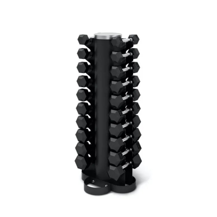 Support cylindrique pour 10 paires d'haltères de musculation - 1 à 10 kg