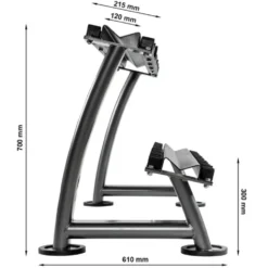 Support de rangement ATX pour haltères double plateaux modulable et extensible avec demi-coques