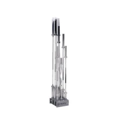 Support de rangement au sol pour barres de musculation olympiques 50 mm - Rangement vertical pour 9 Barres