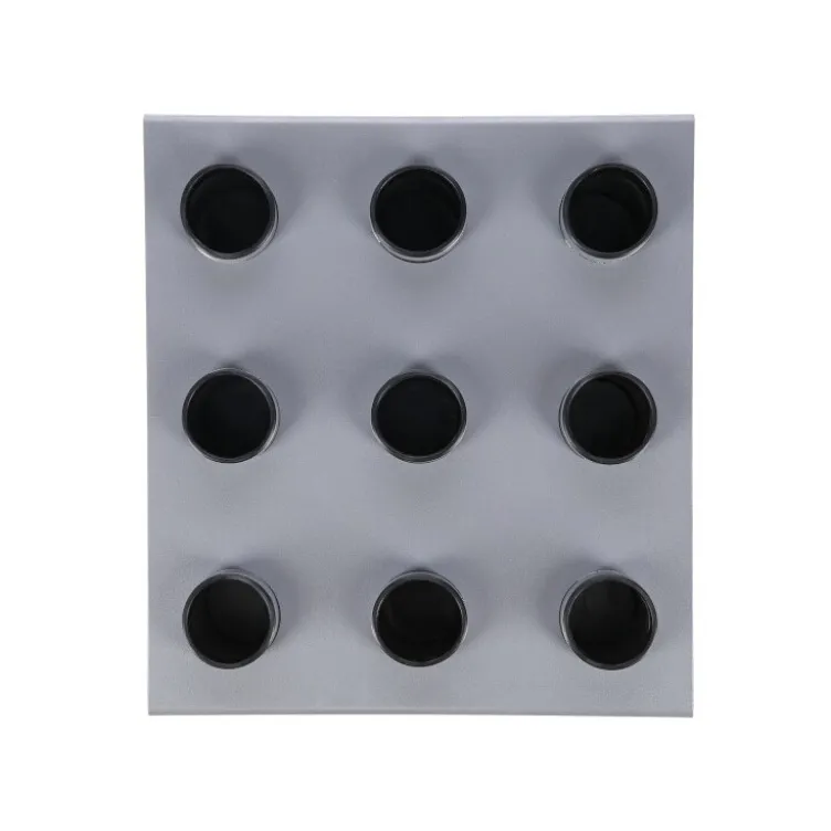 Support de rangement au sol pour barres de musculation olympiques 50 mm - Rangement vertical pour 9 Barres