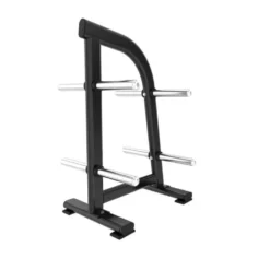 Support de rangement avec 8 tiges de stockage pour disques de poids olympiques - Titanium Strength Black Séries