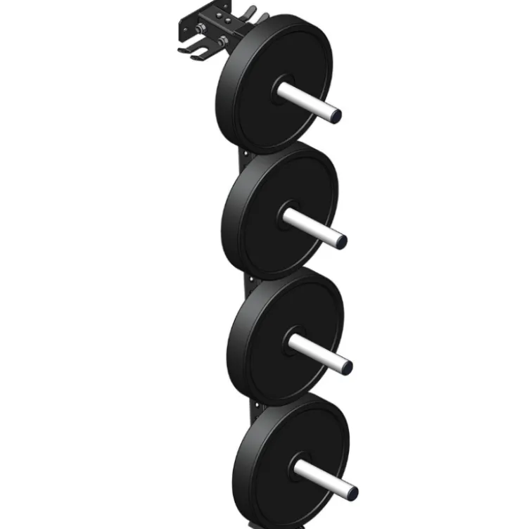 Support de rangement compact à fixation murale pour barres et poids de musculation - ATX