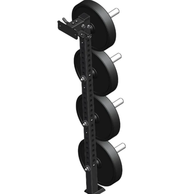 Support de rangement compact à fixation murale pour barres et poids de musculation - ATX