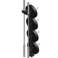 Support de rangement compact à fixation murale pour barres et poids de musculation - ATX
