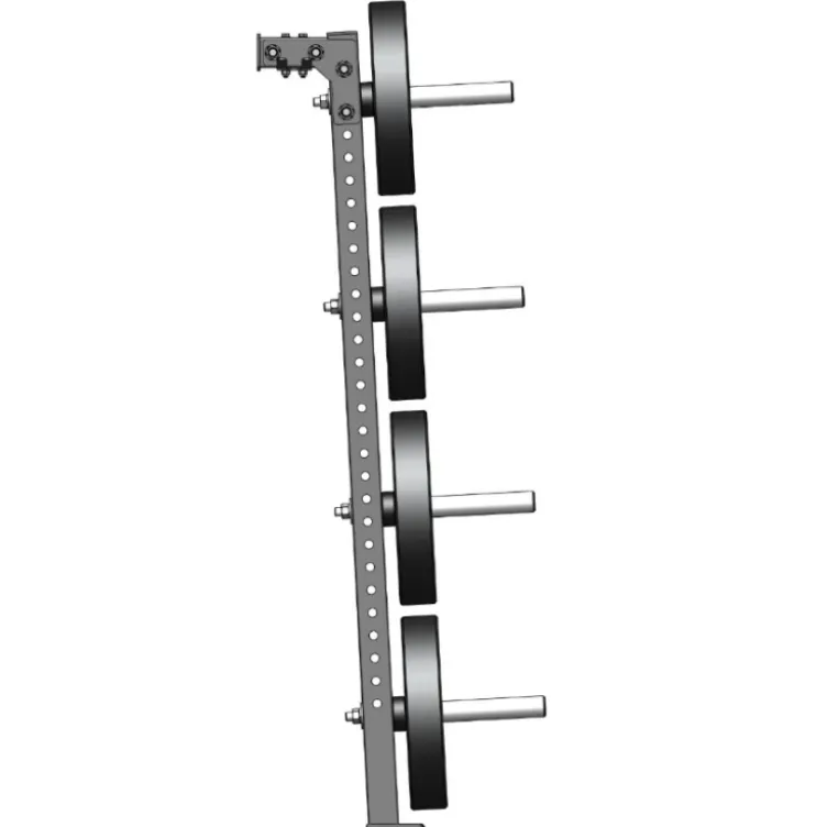 Support de rangement compact à fixation murale pour barres et poids de musculation - ATX