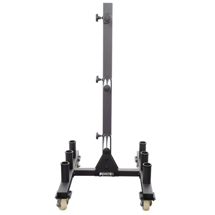 Support de rangement mobile pour disques de poids et barres olympiques Force USA