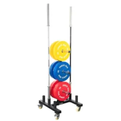 Support de rangement mobile pour disques de poids et barres olympiques Force USA