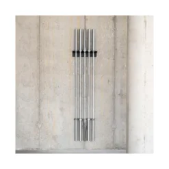 Support de rangement mural en acier pour 5 barres de musculation standards