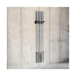 Support de rangement mural en acier pour 5 barres de musculation standards