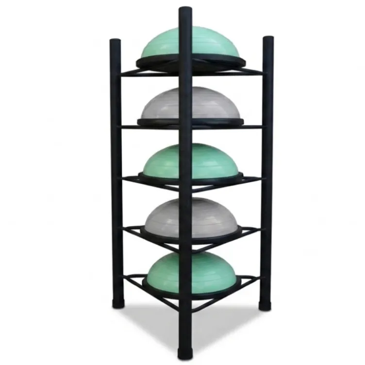 Support de rangement pour 5 balance trainers avec structure métallique renforcée et pieds antidérapants