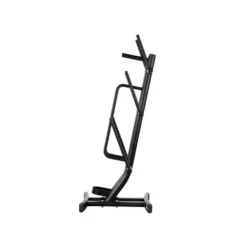 Support de rangement pour barres de musculation et disques de poids avec 6 mandrins et supports x2 pour accessoires