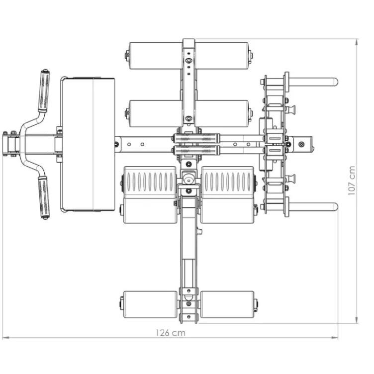 Support de rangement pour options ATX : Leg Curl / Pupitre à Biceps / Poste à triceps / Pec Fly / Poste à abdominaux