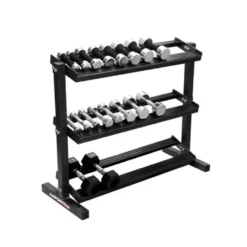 Support de rangement sur 3 étages pour tout type d'haltères - Capacité de stockage 250 kg