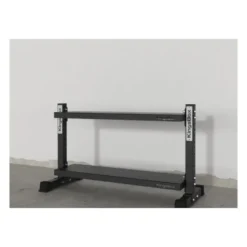 Support de rangement à 2 étages pour Kettlebells en acier robuste pour home-gym