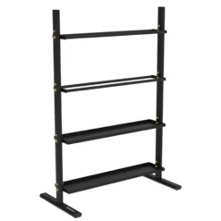 Support de rangement 4 étagères pour Kettlebells et Medecines Balls - Capacité 600 kg - Options de stockage supplémentaires