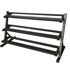Support de stockage pour haltères hexagonaux à 3 niveaux de marque Force USA - Capacité de 10 à 20 paires
