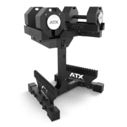 Support de stockage pour haltères Octa Dumbells ATX avec hauteur ajustable et 36 supports pour plaques de poids en acier