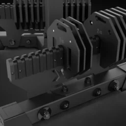 Support de stockage pour haltères Octa Dumbells ATX avec hauteur ajustable et 36 supports pour plaques de poids en acier