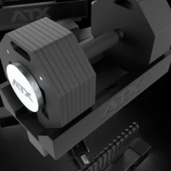 Support de stockage pour haltères Octa Dumbells ATX avec hauteur ajustable et 36 supports pour plaques de poids en acier