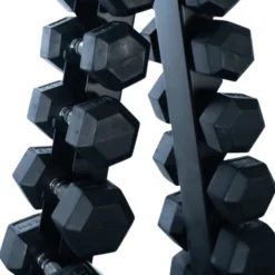 Support de stockage vertical pour 10 paires d'haltères max 350 kg - Rack de rangement professionnel pour haltères
