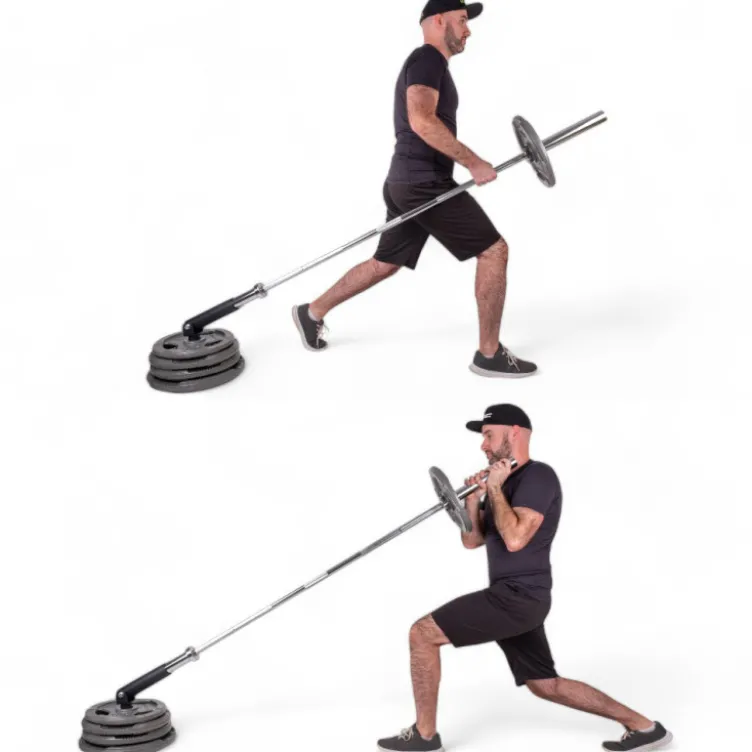 Support landmine pour exercice de rowing compatible avec disques de poids 50 mm