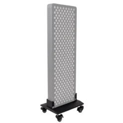 Support sur roulettes pivotantes à 360° pour le transport de panneaux de luminothérapie
