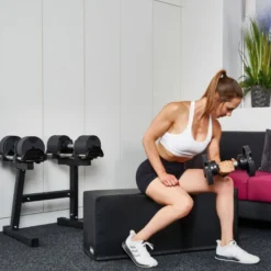Système d'haltères ATX à charges réglables Nuobell compactes de 2 à 32 kg - Incrémentation de 2 en 2
