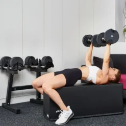 Système d'haltères ATX à charges réglables Nuobell compactes de 2 à 32 kg - Incrémentation de 2 en 2