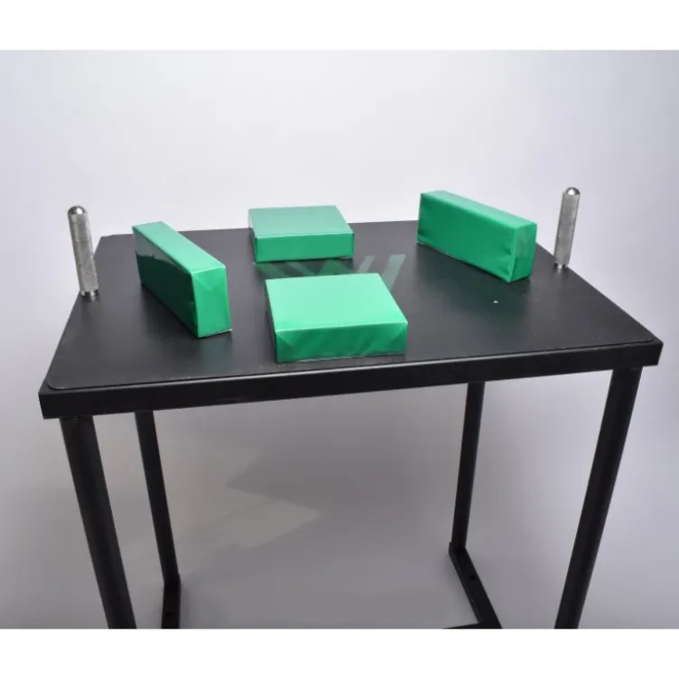 Table de bras de fer officielle en acier - Plateau avec supports en caoutchouc