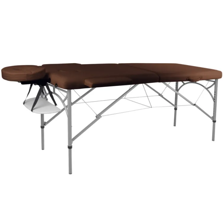 Table de massage facile à transporter avec double têtière en aluminium pour professionnels du sport