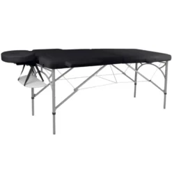 Table de massage facile à transporter avec double têtière en aluminium pour professionnels du sport