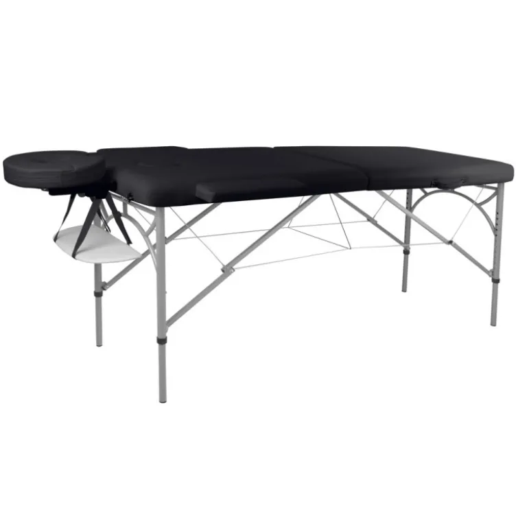 Table de massage facile à transporter avec double têtière en aluminium pour professionnels du sport