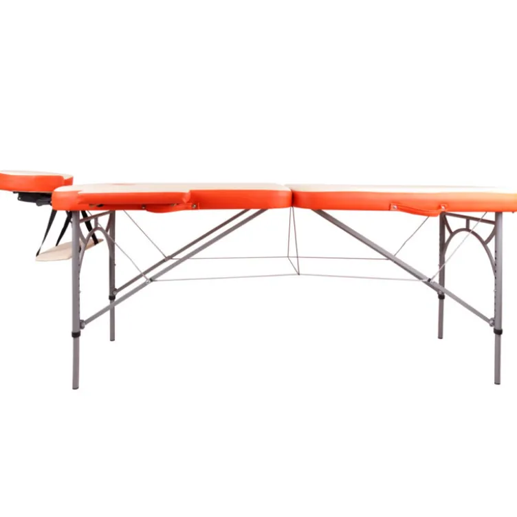 Table de massage facile à transporter avec double têtière en aluminium pour professionnels du sport