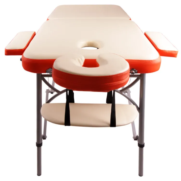 Table de massage facile à transporter avec double têtière en aluminium pour professionnels du sport