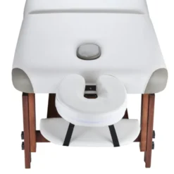 Table de massage professionnelle à hauteur réglable avec double appui-tête - Revêtement résistant à l'eau et à l'huile